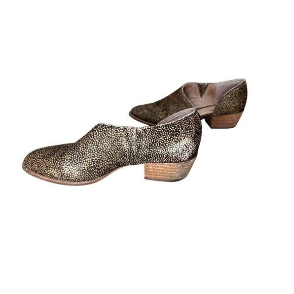 Madewell The Lucie Shoes Spotted Calf Hair Womens 7 Leather D'Orsay Asymmetrical - Picture 4 of 15